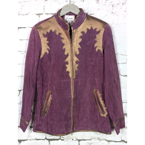 Linea Louis Dell'Ollio Jackets & Blazers - LINEA Louis Dell'Ollio Western Artsy Boho Leather Suede Jacket Medium NWT